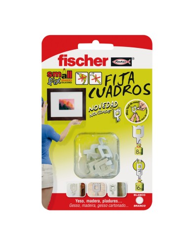FIJA CUADROS 8K BLANCO 8 UDS. FISCHER