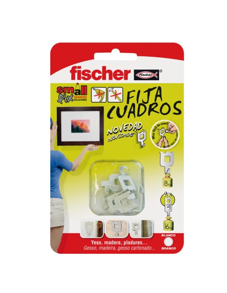 FIJA CUADROS 8K BLANCO 8 UDS. FISCHER