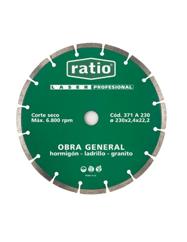 DISCO SEGMEN.OBRA GENER.115MM.RATIO