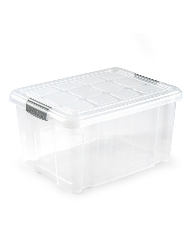 CAJA PLAST. 16L. PLATA 40X30X21 CM.