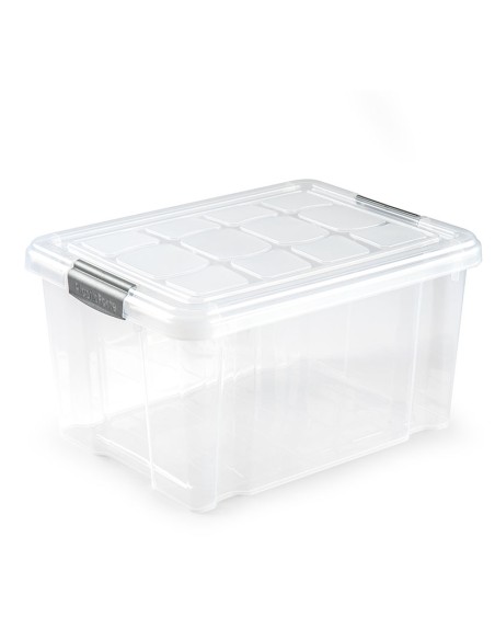 CAJA PLAST. 16L. PLATA 40X30X21 CM.