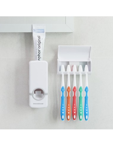 DISPENSADOR PASTA DENT.+SOPORTE CEPILLOS