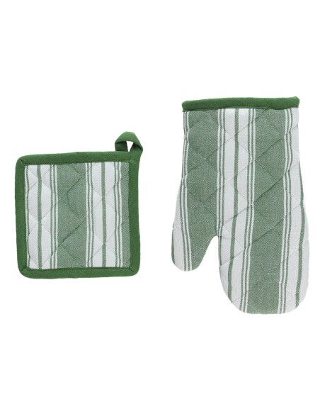 SERIE TEXTILE VERDE. MANOPLA+AGARRADOR