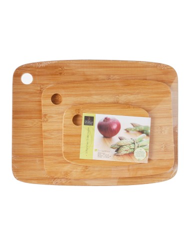 TABLA CORTAR BAMBU JGO. 3 UNIDADES