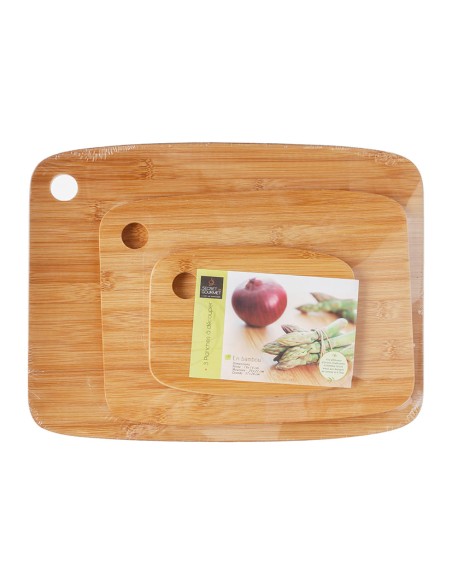 TABLA CORTAR BAMBU JGO. 3 UNIDADES