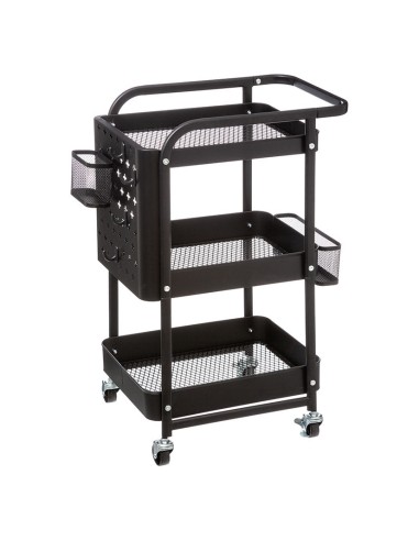 CARRITO AUXILIAR 52,8X30XH.76CM. NEGRO