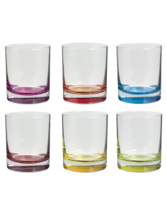 VASOS AGUA FONDO COLOR 6 UN. 30,5 CL.