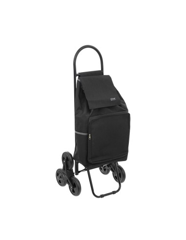 CARRO COMPRA TROLLEY 6 RUEDAS NEGRO