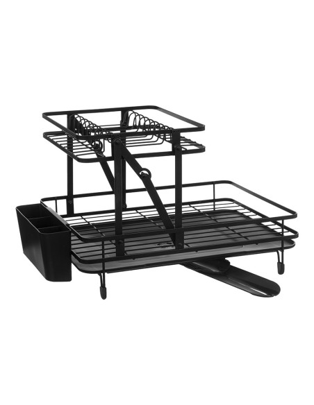 ESCURREPLATOS ACERO ABATIBLE NEGRO