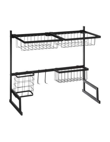 ORGANIZADOR FREGADERO METAL. NEGRO