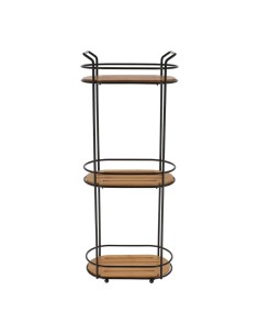 ESTANTERIA OVAL METAL + 3 ESTANTES BAMBU