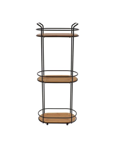 ESTANTERIA OVAL METAL + 3 ESTANTES BAMBU