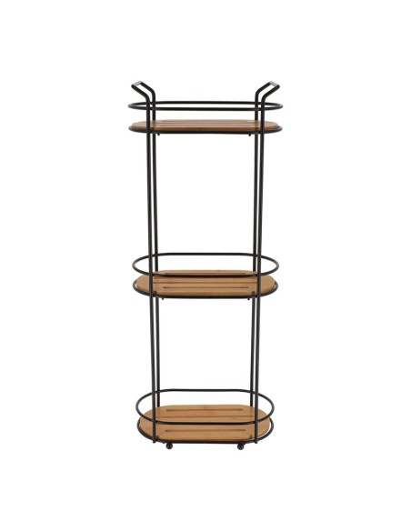 ESTANTERIA OVAL METAL + 3 ESTANTES BAMBU