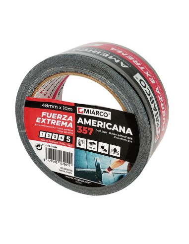 CINTA AMERICANA NEGRA 50X10 M.