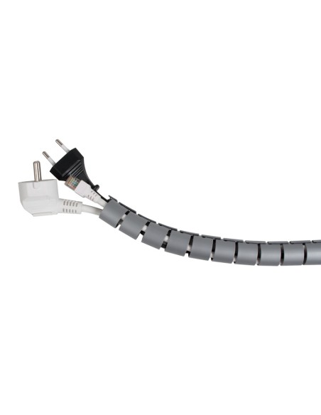 ORGANIZADOR CABLES GRIS 2M Ø 25MM C/GUÍA