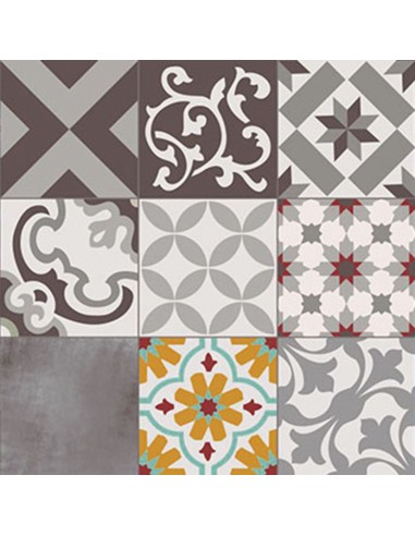 ALFOMBRA CROMA PATCH GRIS-AMBAR 45X75