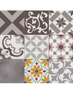 ALFOMBRA CROMA PATCH GRIS-AMBAR 50X110