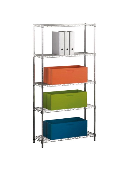 ESTANTERIA 5 BALDAS REGULABLE 180X60X35