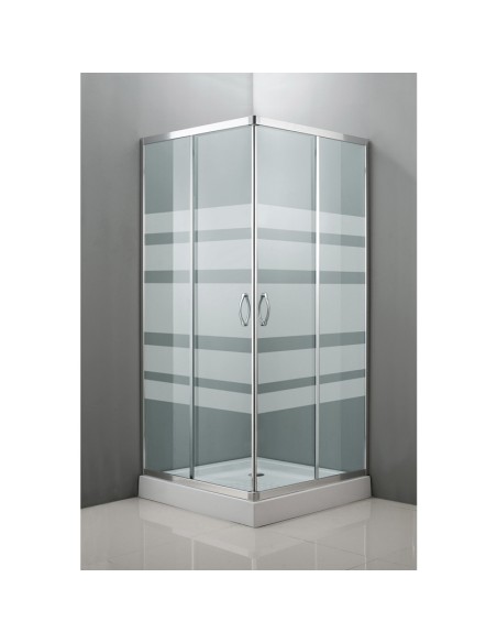 MAMPARA DUCHA ANGULAR 80X80 CM CROMO
