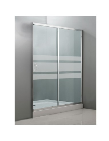 MAMPARA FRONTAL DUCHA 120cm CROMO 2P