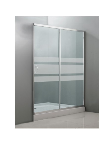 MAMPARA FRONTAL DUCHA 120cm CROMO 2P