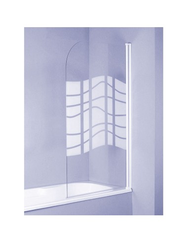 MAMPARA BAÑO 1 HOJA SERIG.76X130 CM BCA.