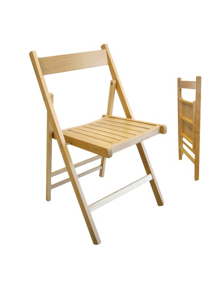 SILLA MADERA PLEGABLE CAJA 4 UD.