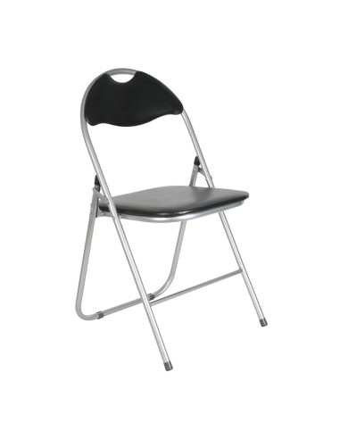 SILLA METALICA PLEGABLE METAL/NEGRO