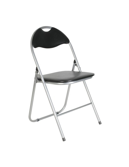 SILLA METALICA PLEGABLE METAL/NEGRO