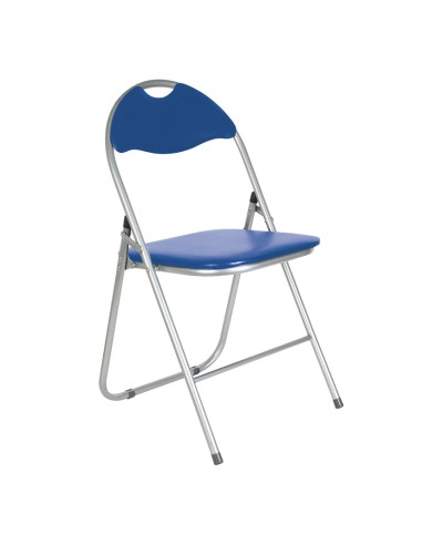 SILLA METALICA PLEGABLE METAL/AZUL