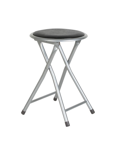 TABURETE MET.PLEGABLE METAL/NEGRO