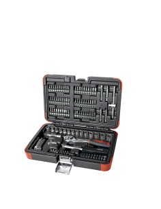 ESTUCHE VASOS Y PUNTAS 130PCS CR-V RATIO