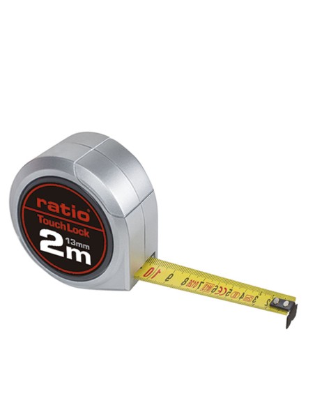 FLEXOMETRO CINTA 13/2MTS.TOUCH LOCK RATI