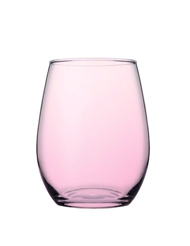 VASO CRISTAL AMBER 350CC. 6 UN. ROSA
