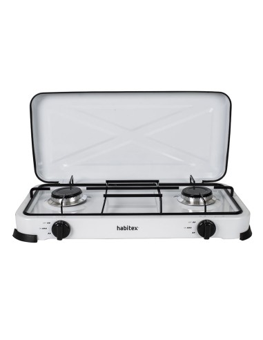 COCINA PORTÁTIL GAS 2 FUEGOS. HABITEX