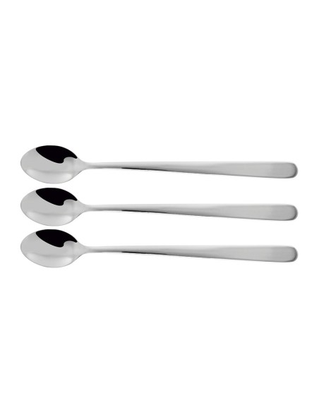 CUCHARAS LARGAS BEBIDA 19CM.3 UNDS.ACERO