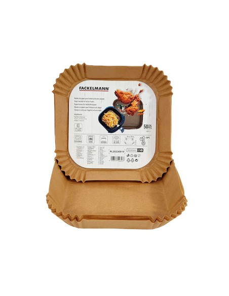 MOLDE PAPEL AIRFRYER CUADRADO 20CM.50UN.