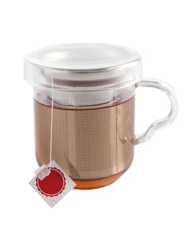 TAZA INFUSIONES 35 + FILTRO INOX Y TAPA