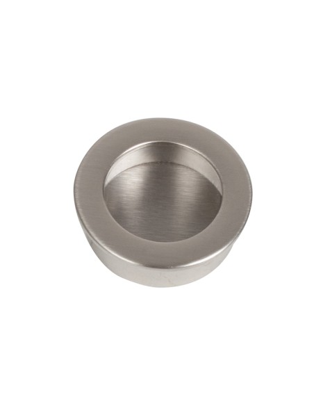 TIRADOR ZAMAK. Ø 40 mm.NÍQUEL CEPILLADO.