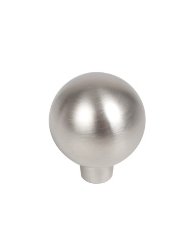 POMO ZAMAK. Ø 28 mm. NÍQUEL CEPILLADO.