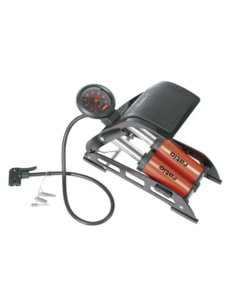 BOMBA INFLAR A PIE 160PSI DOBLE CILINDRO