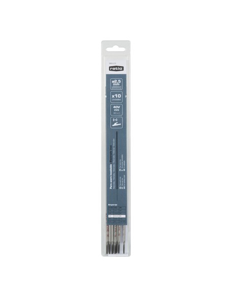 ELECTRODO INOX. 2,5MM. 10 UDAD. RATIO