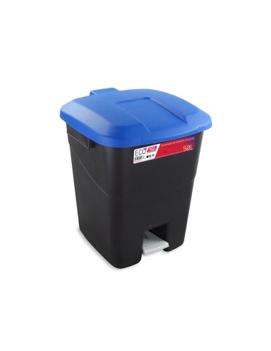 CONTENEDOR C/PEDAL 50 LTS TAPA AZUL TAYG