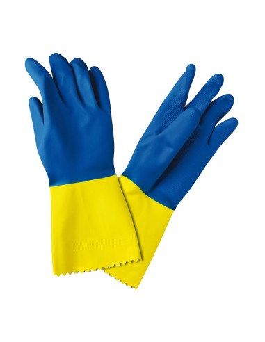GUANTE LATEX BICOLOR REFORZAD.T7 - 7 1/2