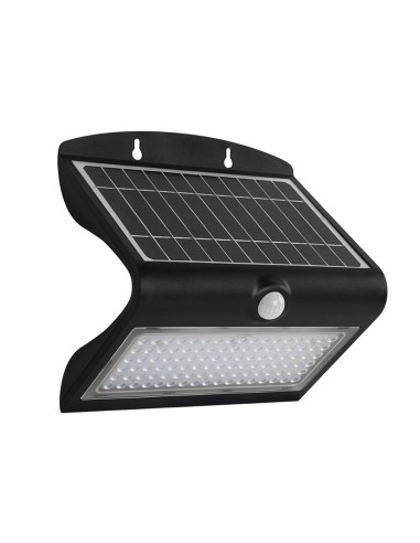 APLIQUE SOLAR LED 8W 6000K IP65 NEGRO