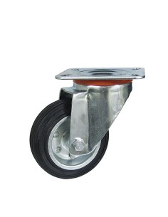 RUEDA GOMA C/RODILLOS GIRATORIA 100