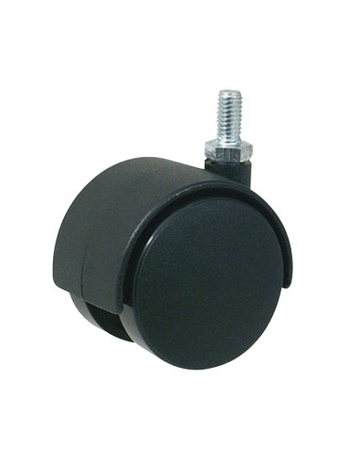 RUEDA NYLON ESP.ROSCADA M6X15 40MM.