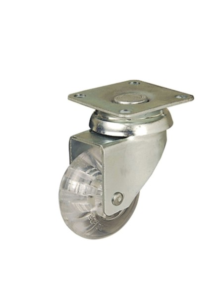 RUEDA POLIURET.TRANSP. 50 PLETINA S/F