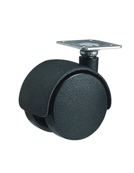 RUEDA NYLON 40 PLATINA GIRATORIA