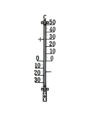 TERMÓMETRO EXTRIOR METAL NEGRO 42 CM